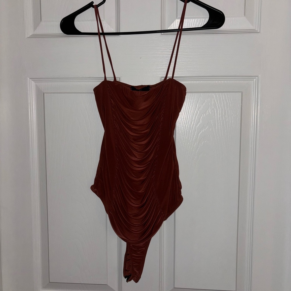 Elegant Rust Orange Bodysuit